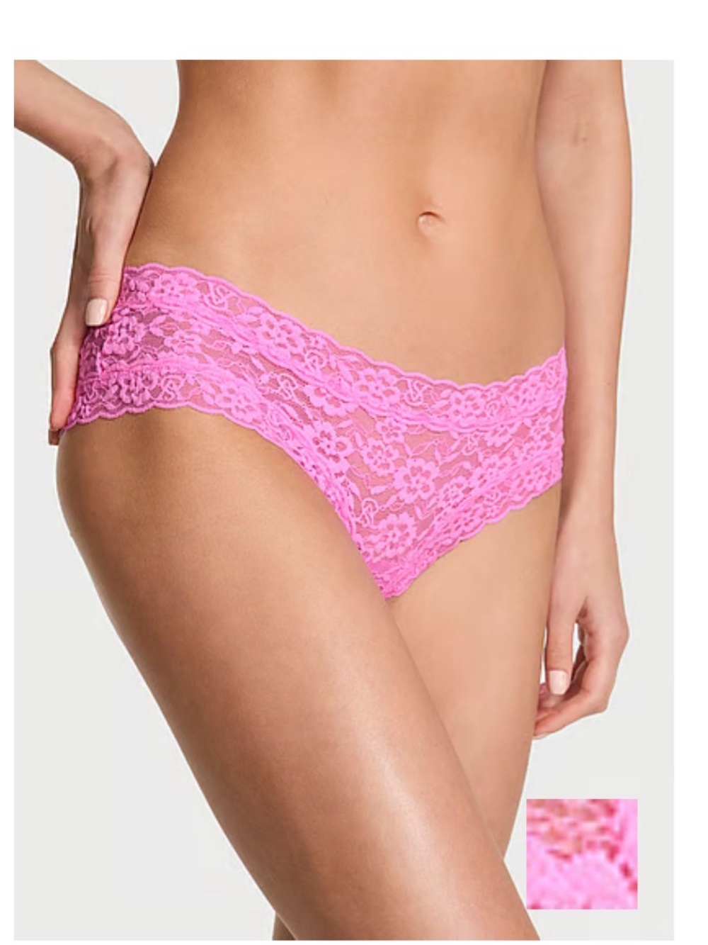 Victoria's Secret Lace Hipster Panty - Pink